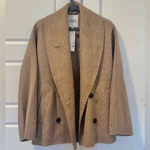 COS wool pea coat color brown size xxs new with tag